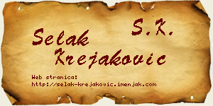 Selak Krejaković vizit kartica
